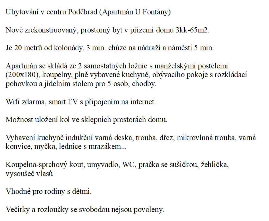 Apartman U Fontany Poděbrady Εξωτερικό φωτογραφία